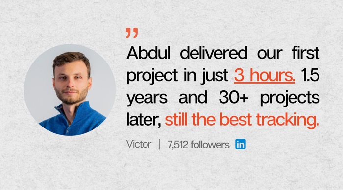 Client testimonial for Abdul Kayium