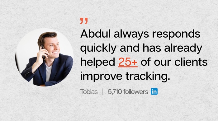 Client testimonial for Abdul Kayium